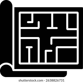 Blueprint vector icon. Can be used for printing, mobile and web applications.