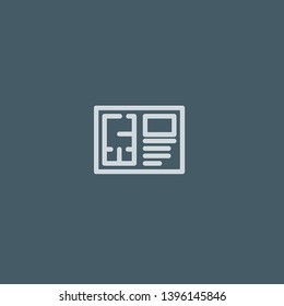 Blueprint vector icon. Blueprint concept stroke symbol design. Thin graphic elements vector illustration, outline pattern for your web site design, logo, UI. EPS 10.