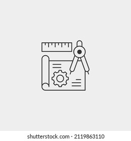 Blueprint vector icon illustration sign