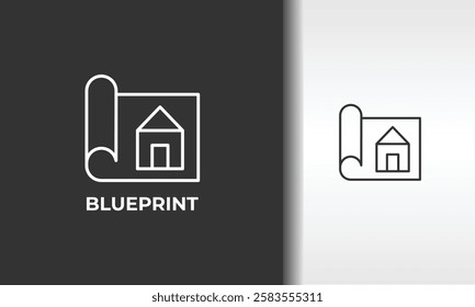 Blueprint Vector, Icon Or Logo Sign Isolated Symbol Illustration
