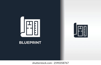Blueprint Vector, Icon Or Logo Sign Isolated Symbol Illustration