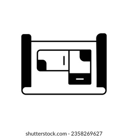 Blueprint Vector Icon which can easily modify or edit

