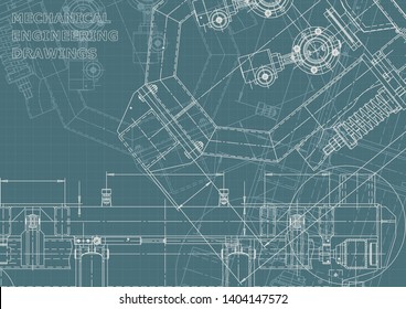 Blueprint Vector Illustration Computer Aided Design Stock Vector ...