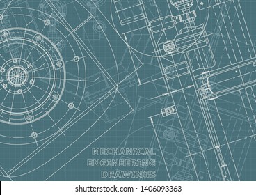 Blueprint. Vector illustration. Computer aided design system. Corporate Identity