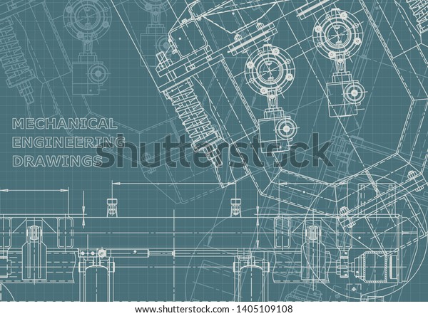 Blueprint. Vector illustration. Computer aided\
design system. Corporate\
Identity