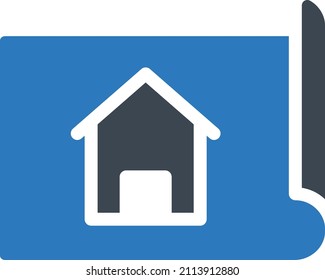 Vektorgrafik Blueprint auf transparentem Hintergrund.Hochwertige Symbole.Glyphen Vektorsymbol für Konzept und Grafikdesign.