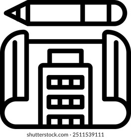 Elemento de Ícone de Linha de Vetor de Planta