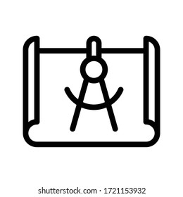 blueprint vector thin line icon 