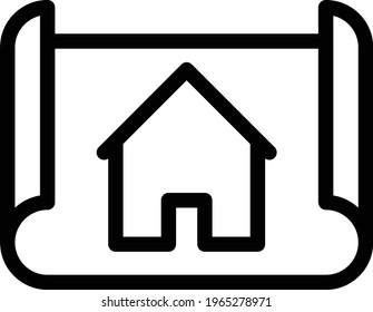 blueprint vector thin line  icon