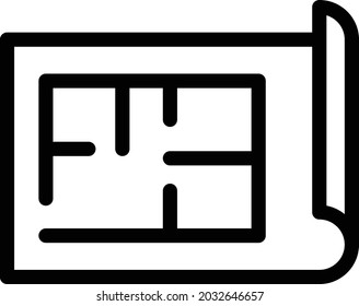 blueprint vector thin line icon