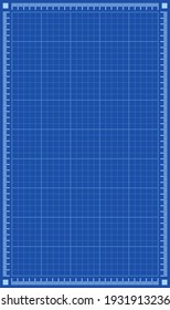 Blueprint vertical background texture. Blue vector illustration