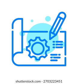 Ilustración vectorial BlueprintIcon In Shape