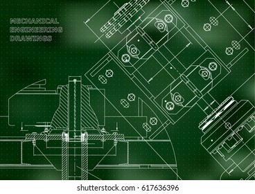 Blueprints Mechanical Construction Technical Design Engineering Stock 