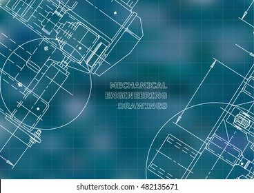 Blueprints Mechanics Cover Mechanical Engineering Drawing Stock Vector ...