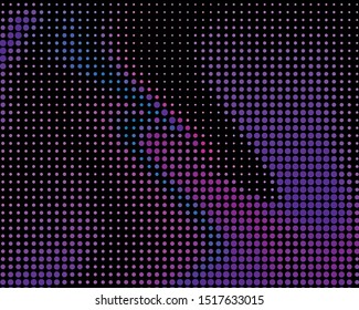 Blue-purple dotted panel. Halftone background. Digital gradient. Abstract backdrop with circles, point, dots. Dotted pattern. Futuristic panel Vector illustration