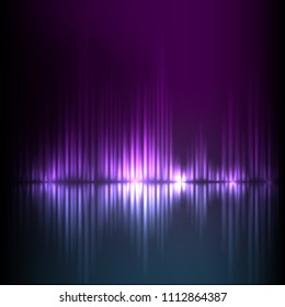 Blue-purple wave abstract equalizer background.