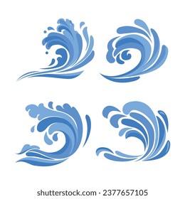 Bluer Water Wave Vector Illustration