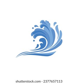 Bluer Water Wave Vector Illustration