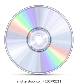 Blue-ray, DVD or CD disc. Vector illustration