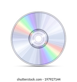 Blue-ray, DVD or CD disc. Video, music, computer software