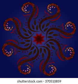 Blue-red ornament