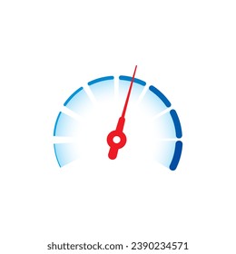blue-red speedometer. speedometer. semicircle speedometer