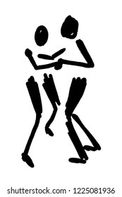 Blues dancing sketch illustration concept design hand drawn for posters and bnners prints and t shirts