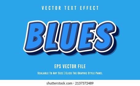 blues editable text effect for business logo and brand