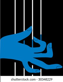 blues guitar concept poster. hand holding rings vector illustration. modern music cover template