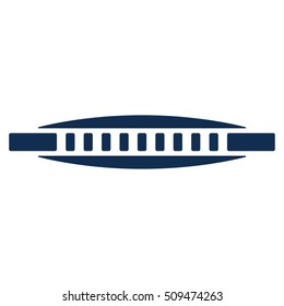 Blues harp icon. Harmonica icon. Blues harp music festival logo, harmonica concert logo. Abstract logo for diatonic harmonica, blues harp, French harp, mouth organ. Musical instrument. Vector esp 8