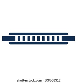 Blues harp icon. Harmonica icon. Blues harp music festival logo, harmonica concert logo. Abstract logo for diatonic harmonica, blues harp, French harp, mouth organ. Musical instrument. Vector esp 8