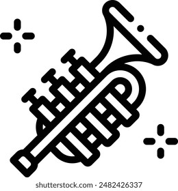 blues icon. Thin Linear Style Design Isolated On White Background