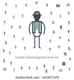 blues musician icon. musical genres icons universal set for web and mobile