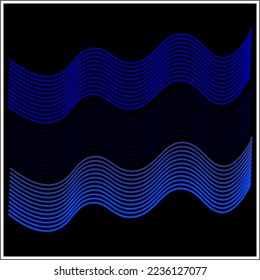 Blues waves digital dark mode artwork
