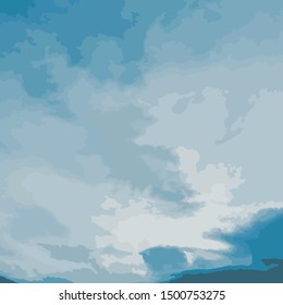  BlueSky and Evening time vector 