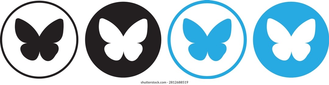 bluesky icon set, bluesky logo on Transparent background. vector, symbol, sign, design, illustration png, social media