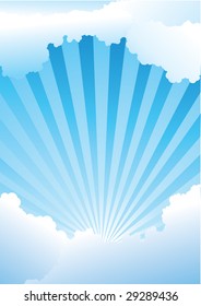 blue-sky with shining rays