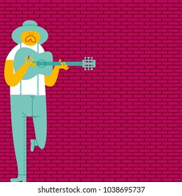 THE BLUESMAN SINGING IN A ALLEY.
Series of funny illustrations with cool musicians and instruments.