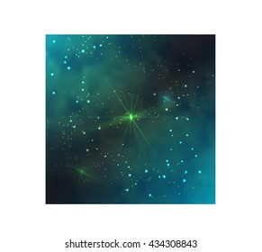 BlueSpace. Blue shadow in galaxy