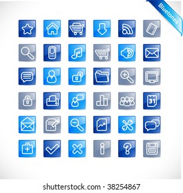 Bluetones - blue glossy icons