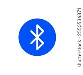 Bluetooth Blue Tooth Wireless Data Transfer Technology Simple Minimalist Icon Logo Vector EPS PNG Transparent No Background Clip Art 