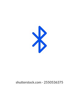 Tecnología de transferencia de datos inalámbrica Bluetooth Blue Tooth Simple Minimalista Icon Logo Vector EPS PNG Transparente Sin fondo Clip Arte 