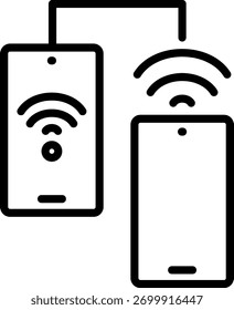 Conexión Bluetooth, Vector lineal del icono del bluetooth para la ilustración con el diseño aislado. conveniente para el diseño, icono, logotipo, App