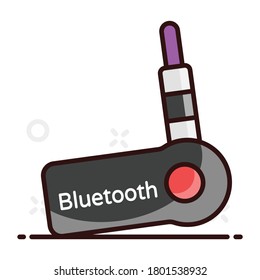 Bluetooth Device Icon Design, Vector Of Earpiece 