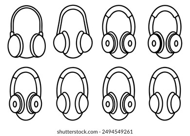 Bluetooth Headphone Art Abstract Line Art Illustration Examples Ideas