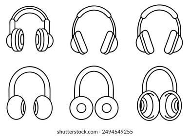 Bluetooth Headphone Art Unique Line Art Illustration Concepts Trends