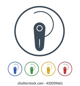 Bluetooth headset Icon Isolated on White Background.vector illustration icon