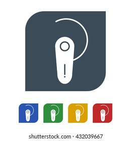 Bluetooth headset Icon Isolated on White Background.vector illustration icon