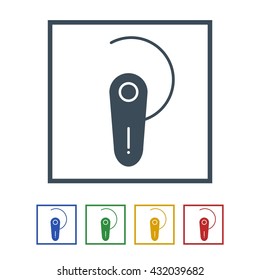 Bluetooth headset Icon Isolated on White Background.vector illustration icon