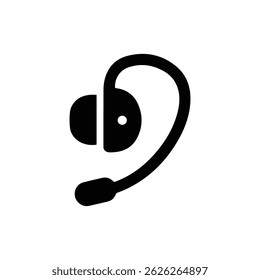 Bluetooth Headset with Slim Earpiece Icon